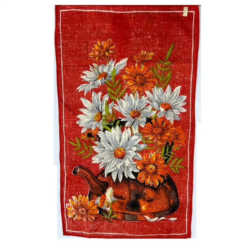 Vintage Linen Kitchen Tea Towel.
